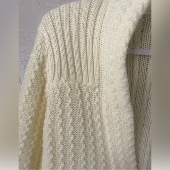 Vintage Country Craft Cardigan Sweater Women's Size Medium Beige 70’s 80’s GUC - Picture 3 of 15